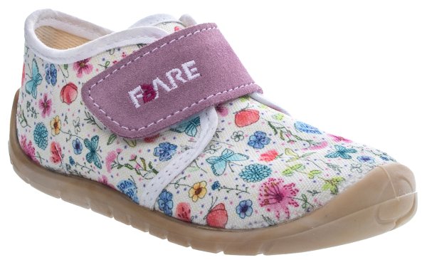 FARE FIRST KIDDY dětské papuče na suchý zip květované