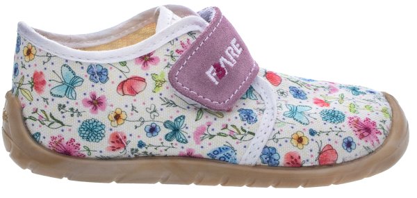 FARE FIRST KIDDY dětské papuče na suchý zip květované