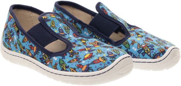 FARE BARE dětské papuče na gumičku modré