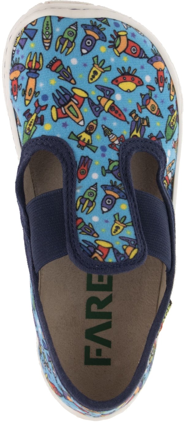 FARE BARE dětské papuče na gumičku modré