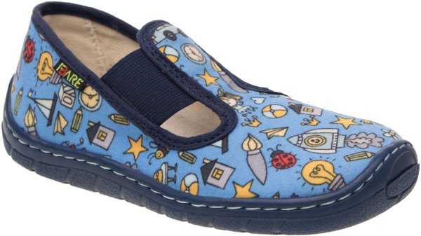 FARE BARE dětské papuče na gumičku modré