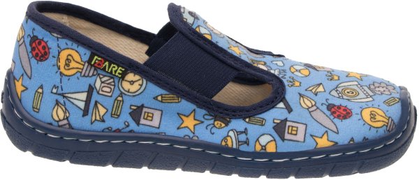 FARE BARE dětské papuče na gumičku modré