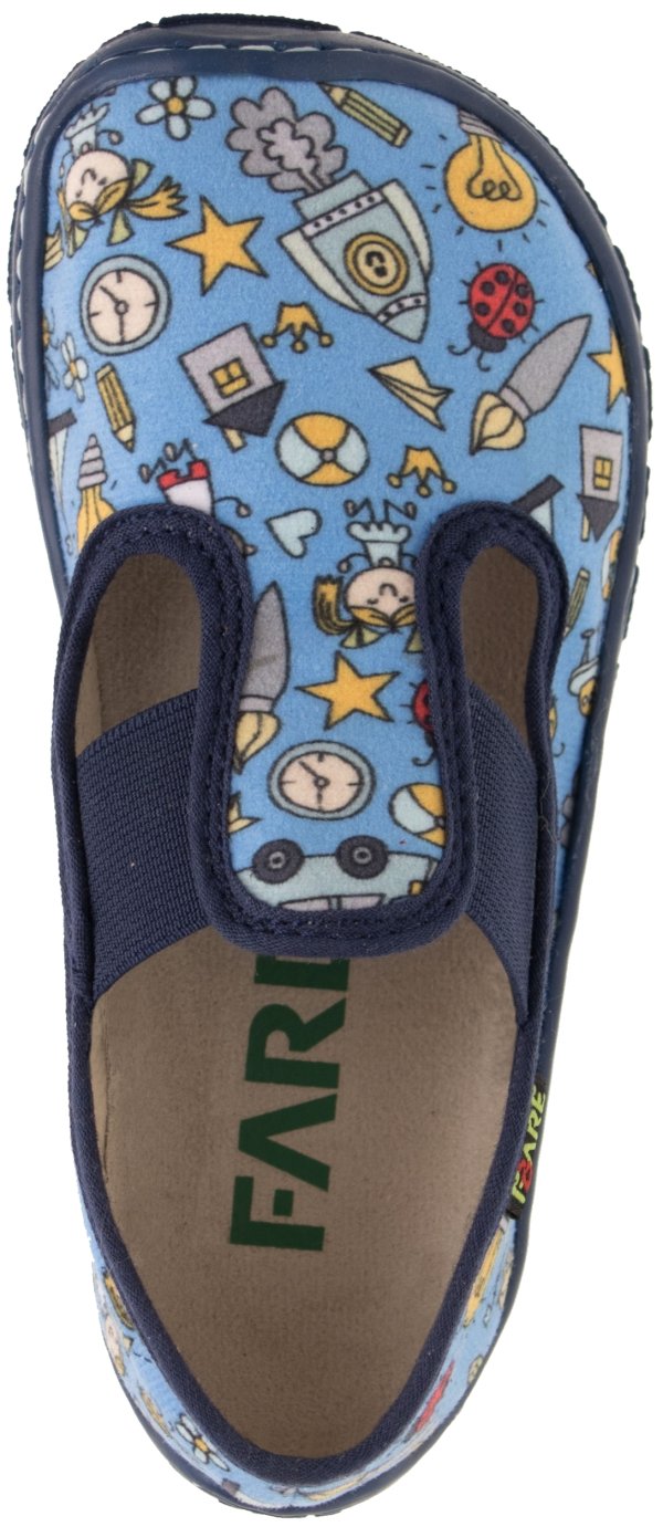 FARE BARE dětské papuče na gumičku modré