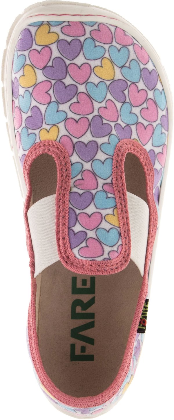 FARE BARE dětské papuče na gumičku růžové