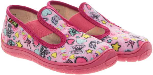 FARE BARE dětské papuče na gumičku růžové