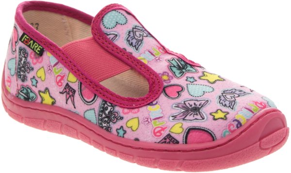 FARE BARE dětské papuče na gumičku růžové