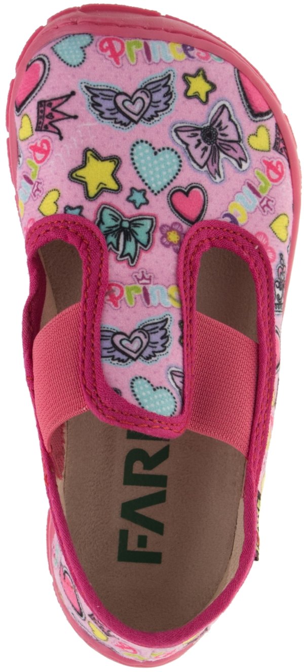 FARE BARE dětské papuče na gumičku růžové