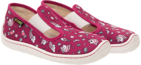 FARE BARE dětské papuče na gumičku růžové