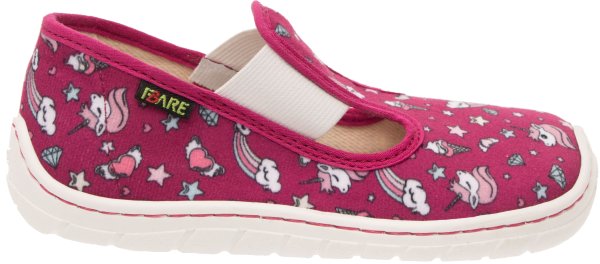FARE BARE dětské papuče na gumičku růžové