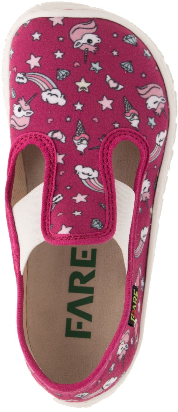 FARE BARE dětské papuče na gumičku růžové