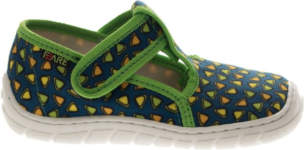 FARE BARE dětské papuče na suchý zip zelené