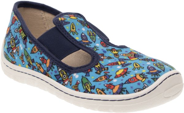 FARE BARE dětské papuče na gumičku modré