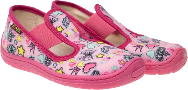 FARE BARE dětské papuče na gumičku růžové