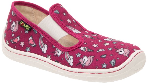 FARE BARE dětské papuče na gumičku růžové