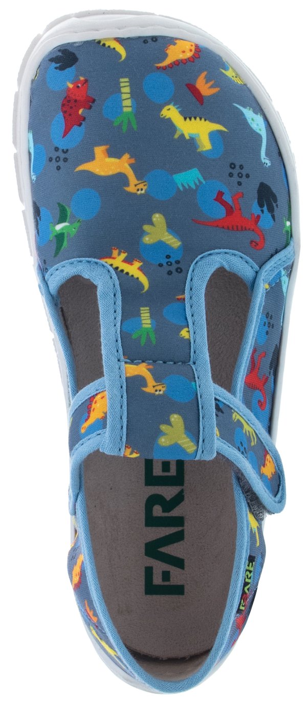 FARE BARE dětské papuče na suchý zip šedé