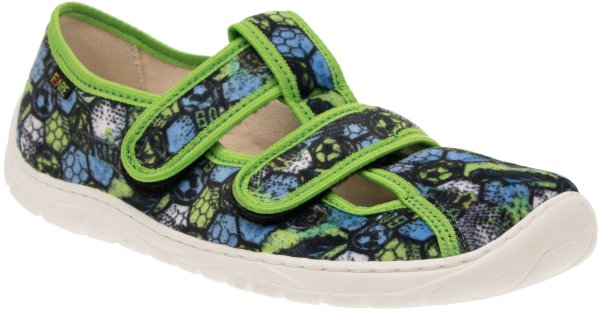 FARE BARE dětské papuče na suchý zip zelené