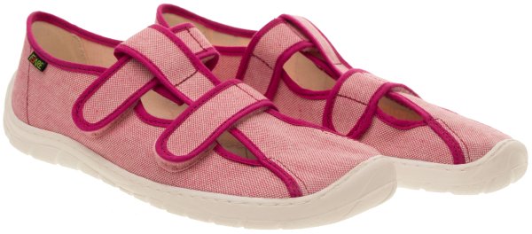 FARE BARE dětské papuče na suchý zip růžové