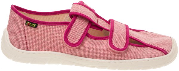 FARE BARE dětské papuče na suchý zip růžové