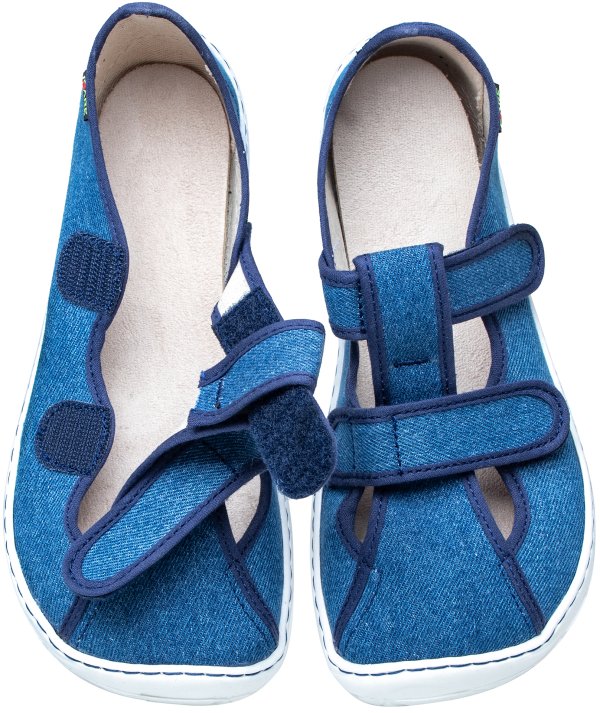 FARE BARE dětské papuče na suchý zip modré