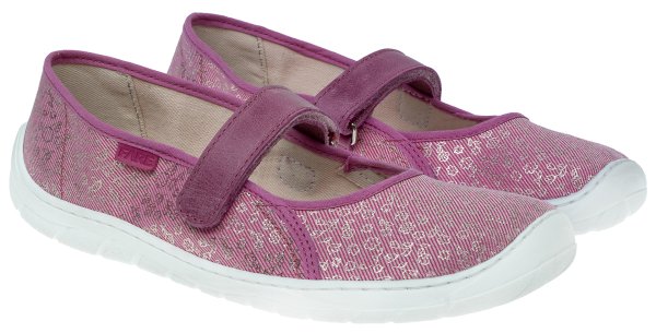 FARE BARE dětské papuče na suchý zip růžové