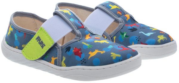 FARE MID-WIDE dětské papuče na suchý zip šedé