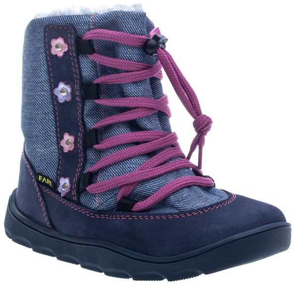 FARE MID-WIDE SNĚHULE dětské zimní nepromokavé boty modré