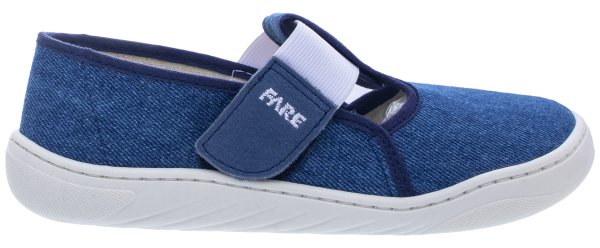 FARE MID-WIDE dětské papuče na suchý zip modré