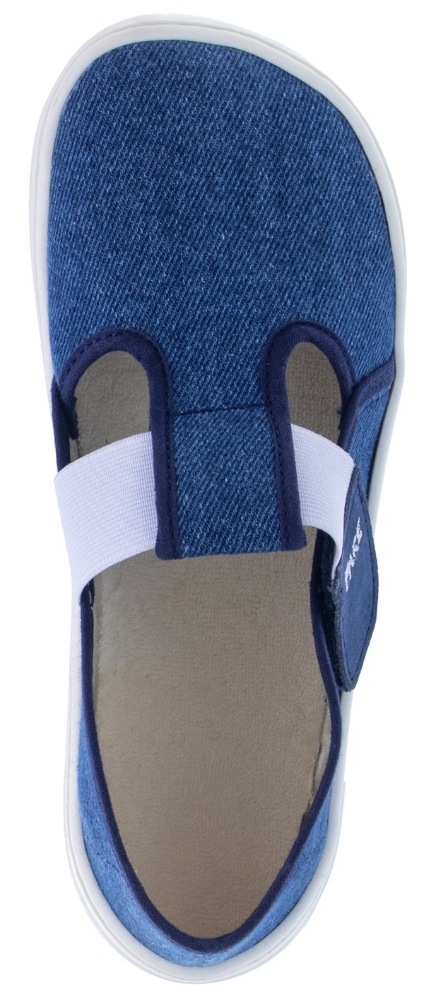 FARE MID-WIDE dětské papuče na suchý zip modré