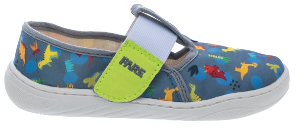 FARE MID-WIDE dětské papuče na suchý zip šedé