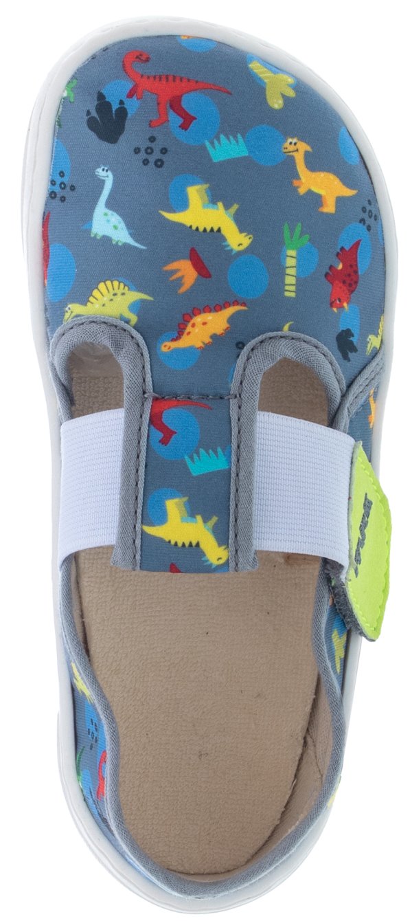 FARE MID-WIDE dětské papuče na suchý zip šedé