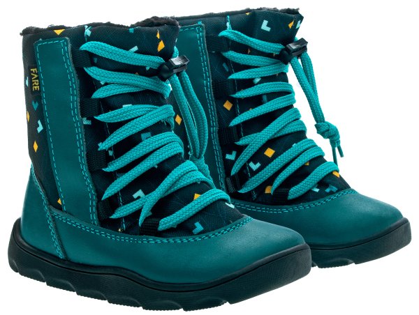 FARE MID-WIDE SNĚHULE dětské zimní nepromokavé boty petrolejové