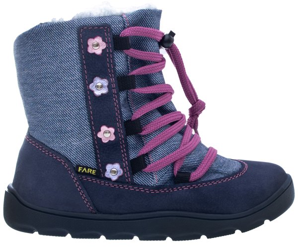 FARE MID-WIDE SNĚHULE dětské zimní nepromokavé boty modré