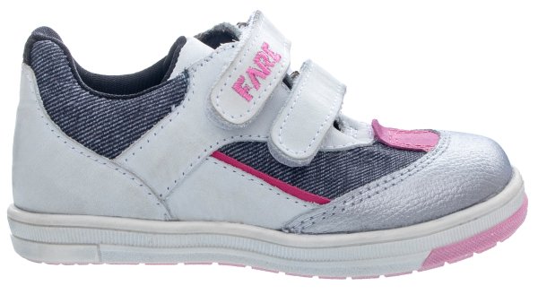 FARE KLASIK dětské celoroční nepromokavé boty bílo-růžové