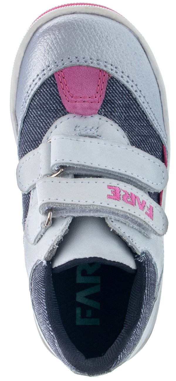 FARE KLASIK dětské celoroční nepromokavé boty bílo-růžové