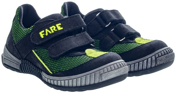 FARE KLASIK dětské celoroční nepromokavé boty černo-zelené