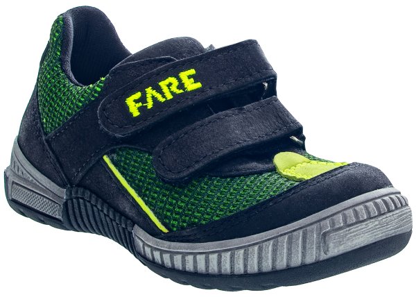 FARE KLASIK dětské celoroční nepromokavé boty černo-zelené