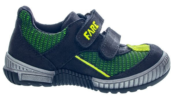 FARE KLASIK dětské celoroční nepromokavé boty černo-zelené