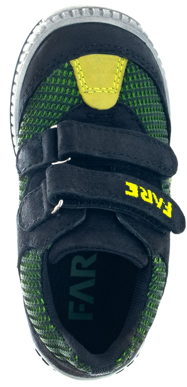 FARE KLASIK dětské celoroční nepromokavé boty černo-zelené