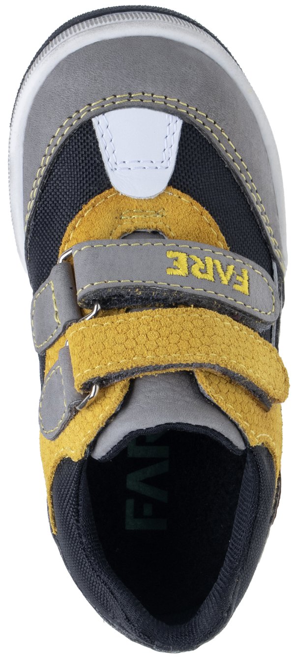 FARE KLASIK dětské celoroční nepromokavé boty šedo-černé