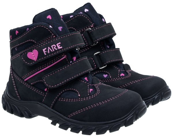 FARE KLASIK celoroční nepromokavé boty černé