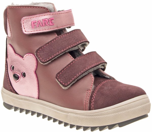 FARE KLASIK TYROLKY dětské zimní kotníkové boty vínové