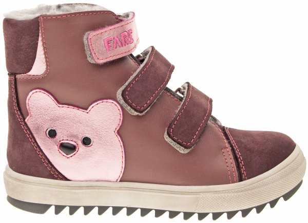 FARE KLASIK TYROLKY dětské zimní kotníkové boty vínové