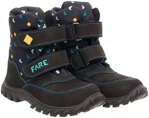 FARE KLASIK POLARIS dětské zimní nepromokavé boty černé