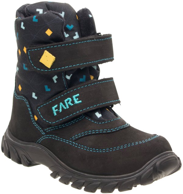 FARE KLASIK POLARIS dětské zimní nepromokavé boty černé