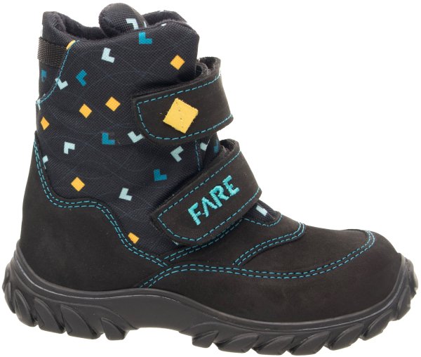 FARE KLASIK POLARIS dětské zimní nepromokavé boty černé