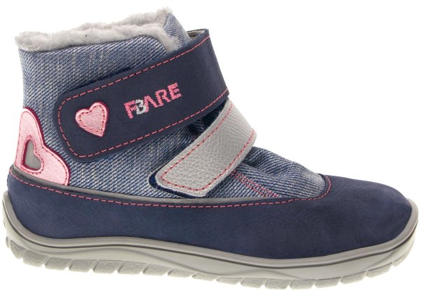 FARE BARE BJORNKY dětské zimní nepromokavé boty modro-růžové