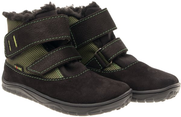 FARE BARE BJORNKY dětské zimní nepromokavé boty černo-zelené