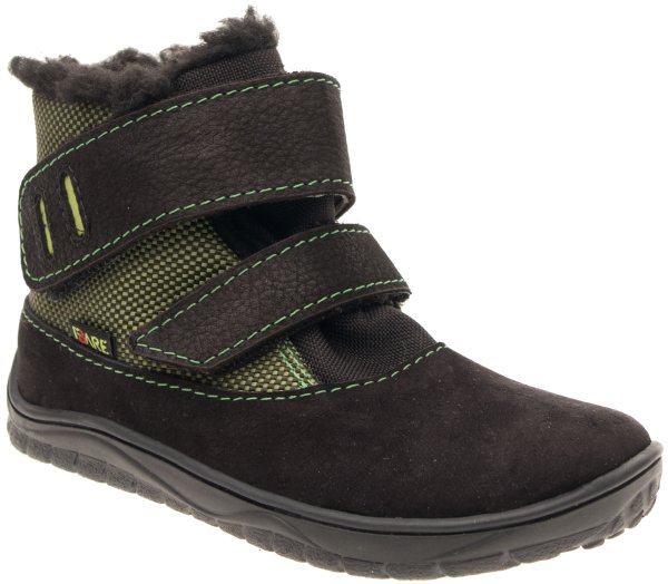 FARE BARE BJORNKY dětské zimní nepromokavé boty černo-zelené