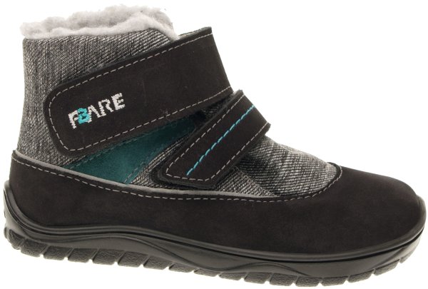 FARE BARE BJORNKY dětské zimní nepromokavé boty černo-šedé