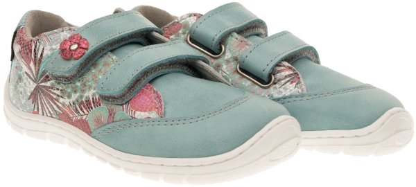FARE BARE DARIANKY dětské celoroční boty tyrkysové květ